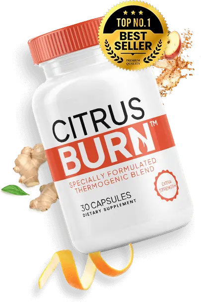 CitrusBurn bottle set with citrus fruits
